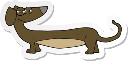 sticker of a cartoon dachshund png