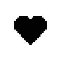 Set of hearts love on a white background. Old illustration in flat style. vector