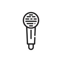 Microphone icon design. outline symbol illustration design. vector