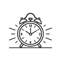 Alarm clock line icon, concept illustration, outline symbol, sign design. vector