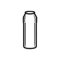 Bottle icon white background, line style, illustration symbol design. vector