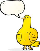 mano disegnato discorso bolla cartone animato uccello png