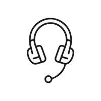 Headphones line icon, concept illustration, outline symbol, sign design. vector