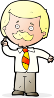 cartoon newsreader man with idea png