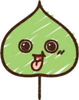 dibujo de tiza de hoja png