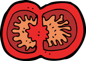 cartoon sliced tomato png