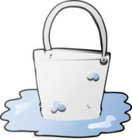 hand drawn cartoon water bucket png