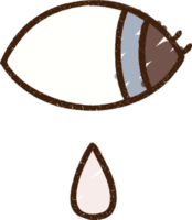 dessin à la craie des yeux qui pleure png