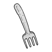 hand textured cartoon fork png