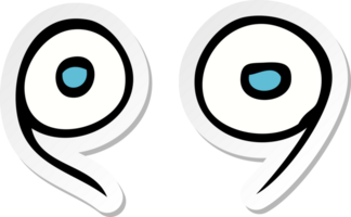 Aufkleber mit Cartoon-Augen png