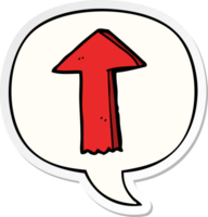 cartoon arrow with speech bubble sticker png