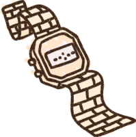 Digital Watch Chalk Drawing png