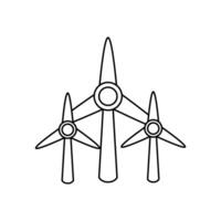 Wind energy icon . Windmill illustration sign. Wind power plant symbol. Alternative energy logo. vector