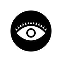 Eye icon. Human eye, vision and view illustration sign. Visible, sleep and medicine supervision observe, lens or cry symbols. vector