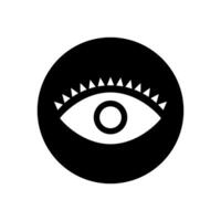 ojo icono. humano ojo, visión y ver ilustración signo. visible, dormir y medicina supervisión observar, lente o llorar simbolos vector