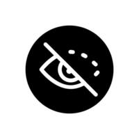 Eye icon. Human eye, vision and view illustration sign. Visible, sleep and medicine supervision observe, lens or cry symbols. vector