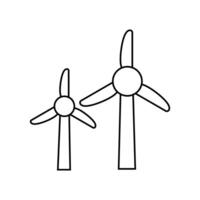 Wind energy icon . Windmill illustration sign. Wind power plant symbol. Alternative energy logo. vector