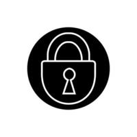 Lock icon . Closed illustration sign. Padlock symbol or logo. vector