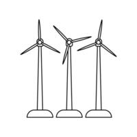 Wind energy icon . Windmill illustration sign. Wind power plant symbol. Alternative energy logo. vector