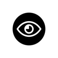 Eye icon. Human eye, vision and view illustration sign. Visible, sleep and medicine supervision observe, lens or cry symbols. vector