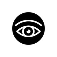 Eye icon. Human eye, vision and view illustration sign. Visible, sleep and medicine supervision observe, lens or cry symbols. vector