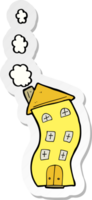 sticker of a funny cartoon house png