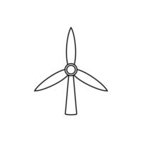 Wind energy icon . Windmill illustration sign. Wind power plant symbol. Alternative energy logo. vector