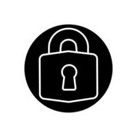 Lock icon . Closed illustration sign. Padlock symbol or logo. vector