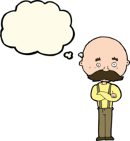 cartoon grandfather with thought bubble png