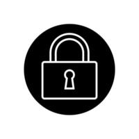 Lock icon . Closed illustration sign. Padlock symbol or logo. vector