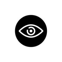 Eye icon. Human eye, vision and view illustration sign. Visible, sleep and medicine supervision observe, lens or cry symbols. vector