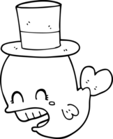 cartoon whale wearing hat png