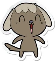 autocollant d'un chien de dessin animé mignon png