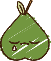 Crying Pear Chalk Drawing png