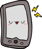 téléphone portable de dessin animé mignon png