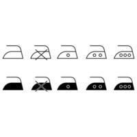 Iron icon set. Flatiron illustration sign collection. Smoothing-iron symbol or logo. vector