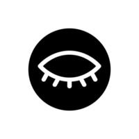 Eye icon. Human eye, vision and view illustration sign. Visible, sleep and medicine supervision observe, lens or cry symbols. vector