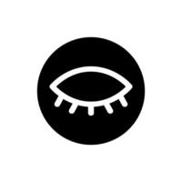 Eye icon. Human eye, vision and view illustration sign. Visible, sleep and medicine supervision observe, lens or cry symbols. vector