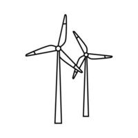 Wind energy icon . Windmill illustration sign. Wind power plant symbol. Alternative energy logo. vector