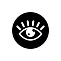 Eye icon. Human eye, vision and view illustration sign. Visible, sleep and medicine supervision observe, lens or cry symbols. vector