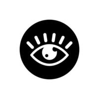 Eye icon. Human eye, vision and view illustration sign. Visible, sleep and medicine supervision observe, lens or cry symbols. vector