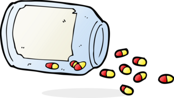 cartoon jar of pills png