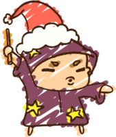 Festive Wizard Chalk Drawing png