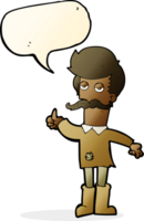 cartoon old man in poor clothes with speech bubble png