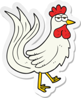 sticker of a cartoon cock png