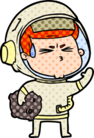 cartoon stressed astronaut png