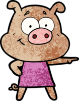 cerdo feliz de dibujos animados png