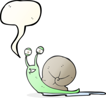 hand drawn speech bubble cartoon snail png