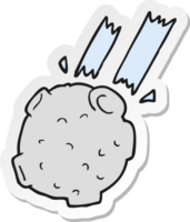 sticker of a cartoon meteor png