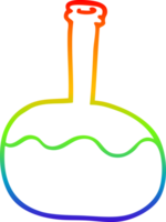 Regenbogen Gradient Linie Zeichnung von ein Karikatur Experiment Tränke png